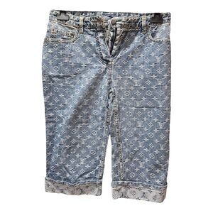 Louis Vuitton Blue Straight leg 3/4 length jeans